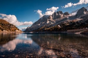 water with mountains